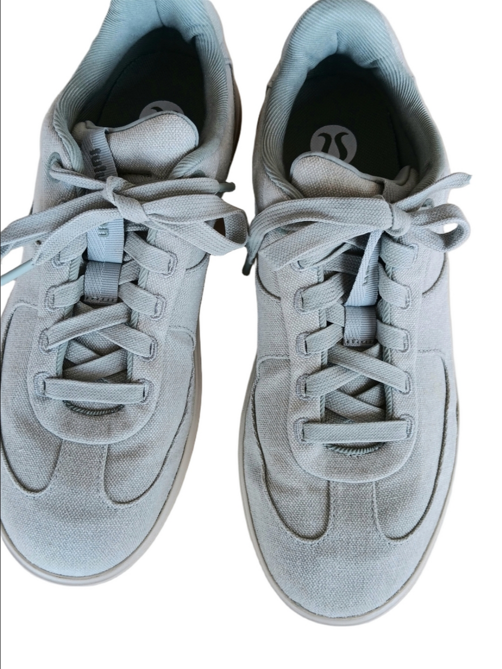 Lululemon Cityverse Sage Green Canvas Casual Low-Top Sneakers Lace-up Cushioned - Picture 4 of 9